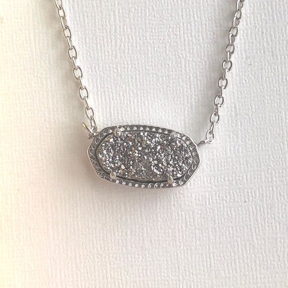 NWT Kendra Scott Limited Edition RARE Set Platinum Drusy Elisa Silver Sophias! - Picture 7 of 14